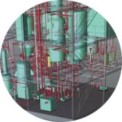 3d cad of a detergent processing plant