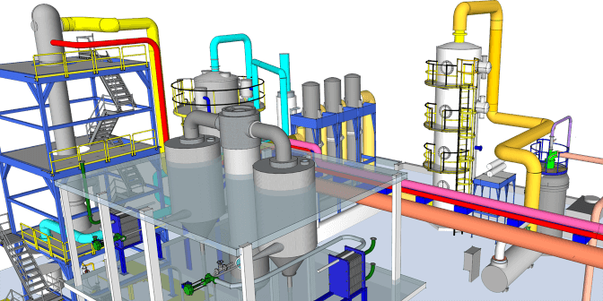 Sulphonation plant by IIT: sulfonation reactor, dioxane stripping unit, SO2 to SO3 converter